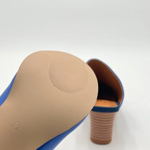 FOWT High Chunky Stacked Heels Mules for Women Closed Pointed Toe Slingback Pump - Picture 6 of 8